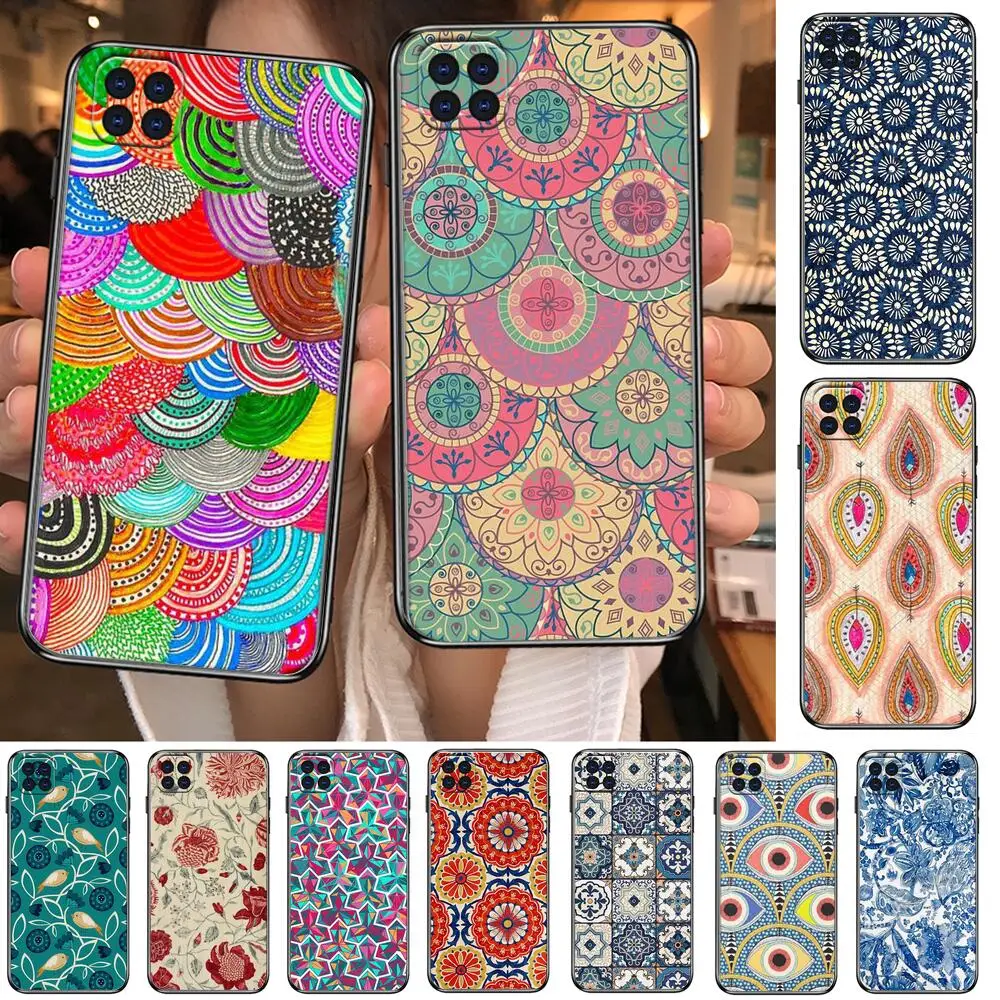 

Vintage Indian Floral Henna Mandala Yoga Ethnic Charcter Phone Case For Motorola Moto G5 g 5 G 5GCover cases covers smiley lux