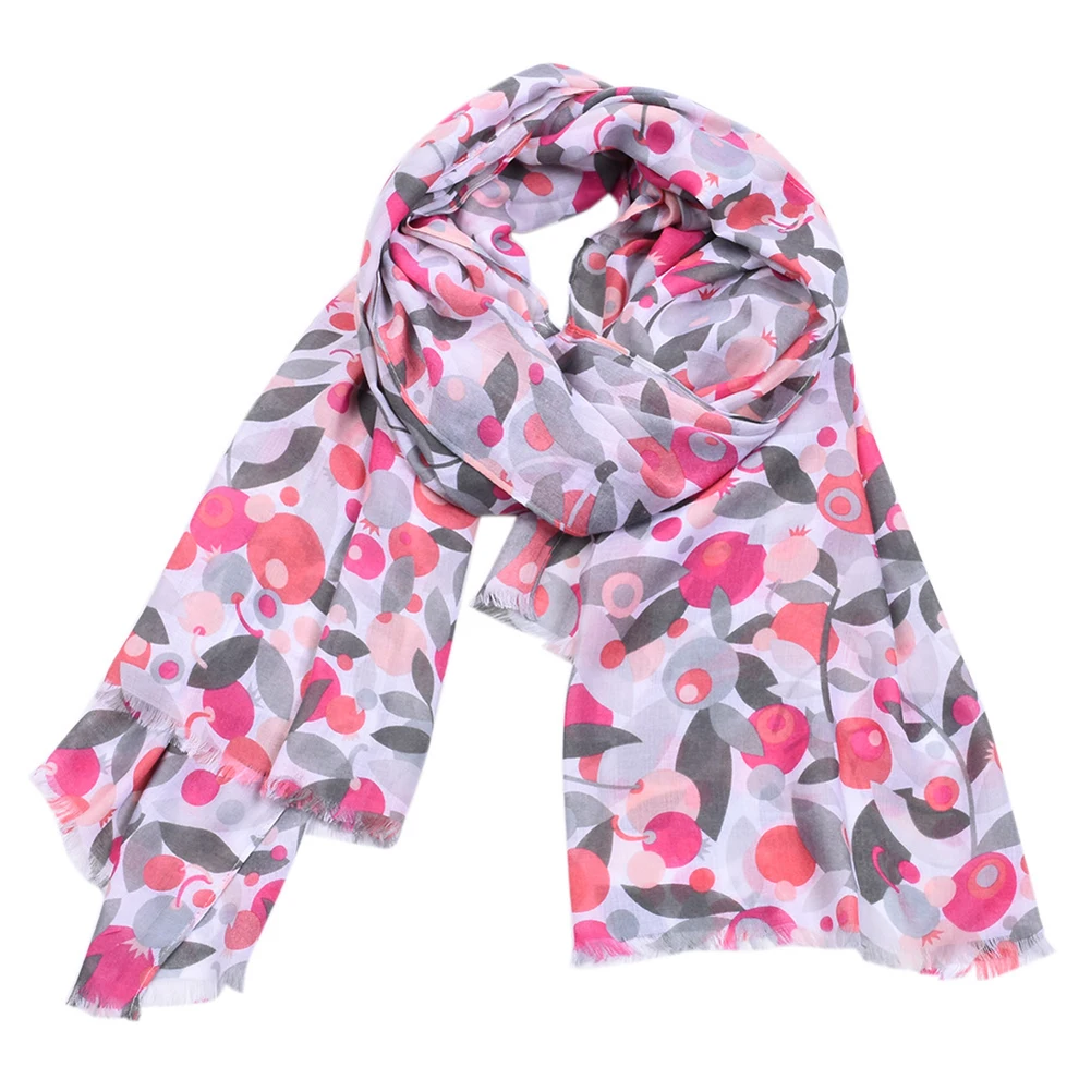 Женский Длинный шарф из мягкой вуали с принтом в горошек пляжный хлопковый