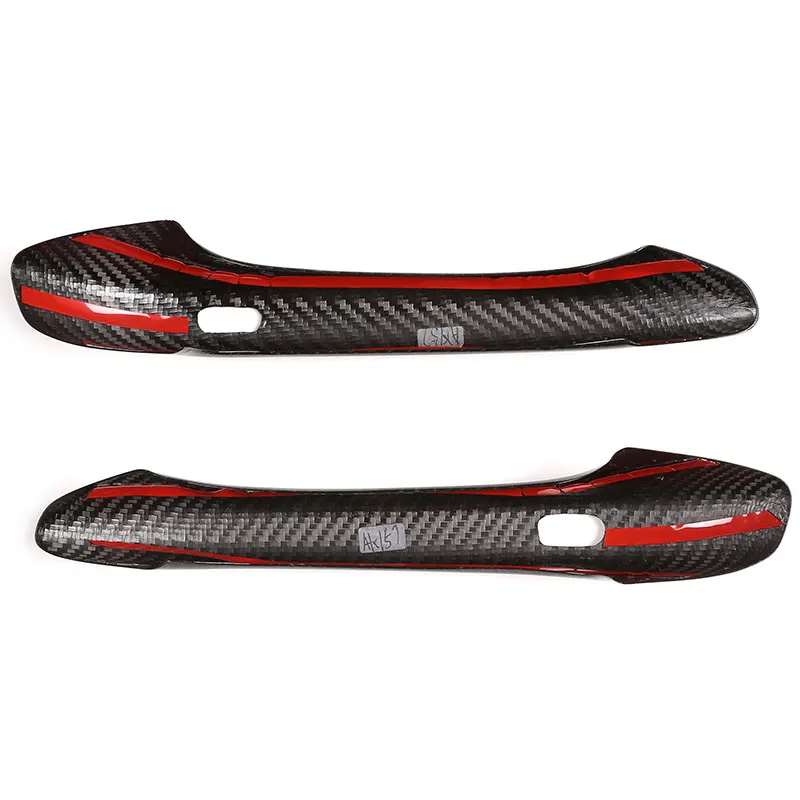 

For Porsche 718/911 Auto Door Outer Handle Cover Decorative Protection Frame Real Carbon Fiber Perforated Car Accessories 2pcst