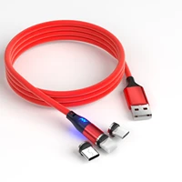 3a magnetic liquid silicone charge cable fast charging usb type c cable mobile phone cord wire with data transmission for xiaomi