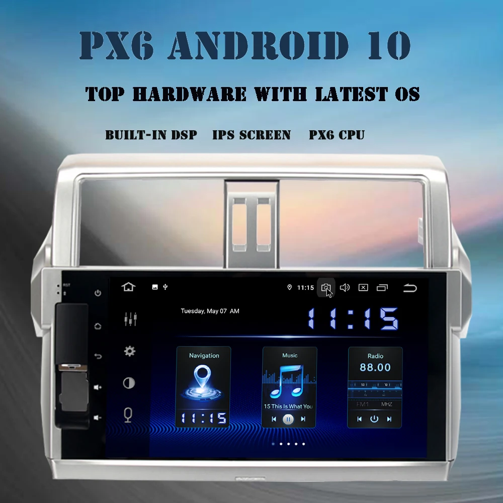 Автомобильный мультимедийный плеер 10 2 &quotплеер на Android 0 для Toyota Prado 2014 2015 2016 радио