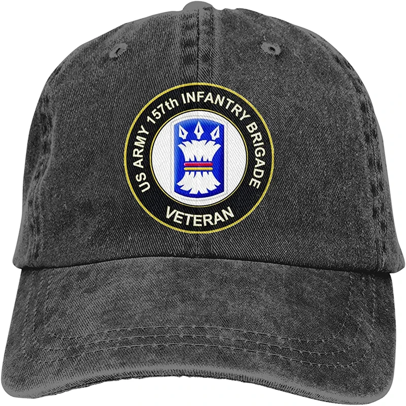 

Fashion Soft Us Army 157th Infantry Brigade Veteran Hat Gift Dad Hat Trucker Hat Cowboy Hat