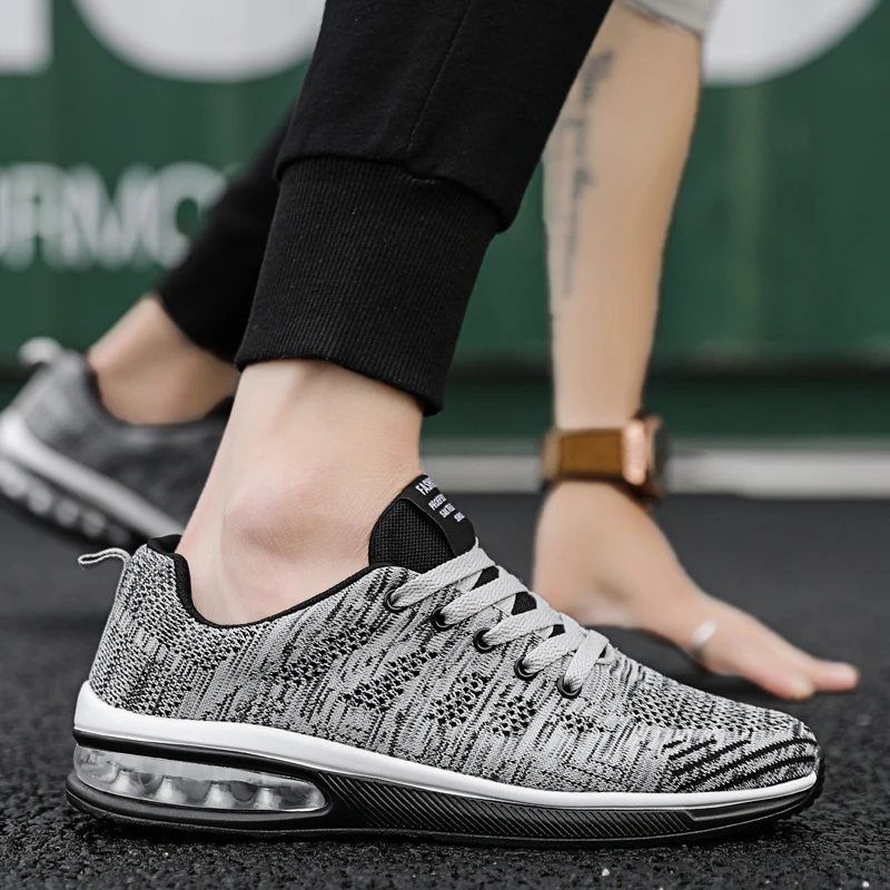 Мужские сетчатые кроссовки дышащая обувь для бега уличная спортивная