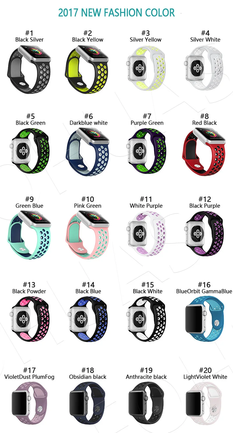 Силиконовый спортивный ремешок, цветной ремешок для Apple Watch, 44 мм, 42 мм, 40 мм, 38 мм, черный/Вольт браслет iwatch, серия 5, 4, 3, Ремешки для наручных часов