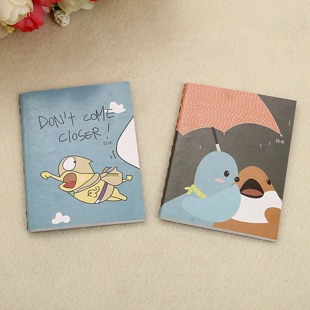 

5pcs 20pages/sheet Retro Notepad Book Korean Lovely Cartoon Image Notebook Vintage For Kids Stationery 8cmx6cm