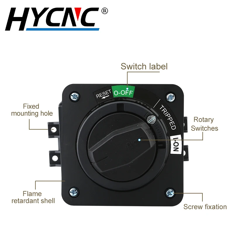 Выключатель питания шкафа Вращающаяся ручка открытие двери выключатель