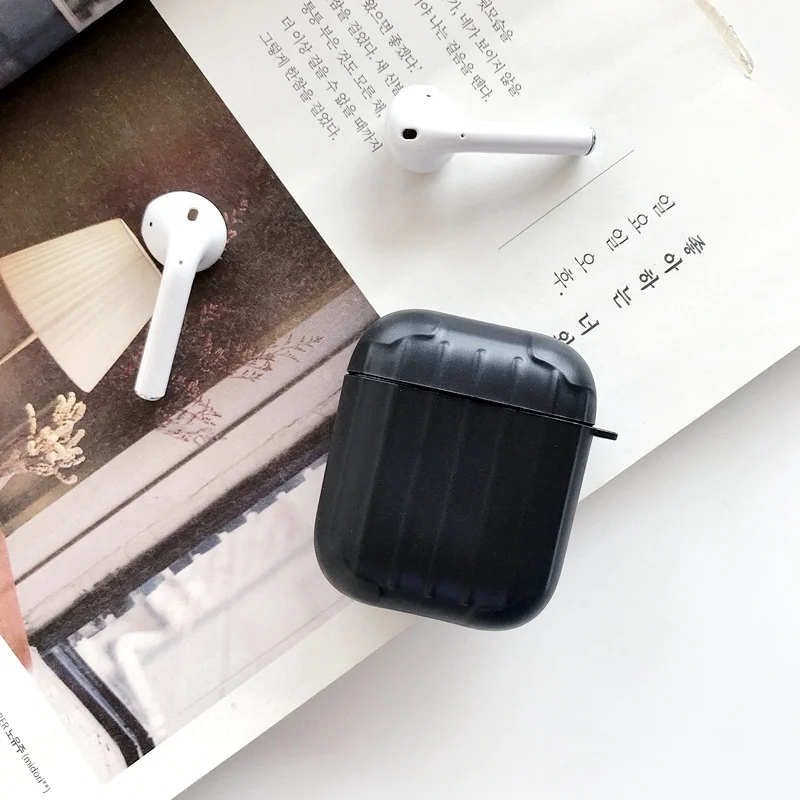 Чехол для AirPods, милый простой мини-бокс, Мультяшные аксессуары, защитный силиконовый чехол, Роскошный чехол для Air pods 2, чехол для наушников, funda - Цвет: A2