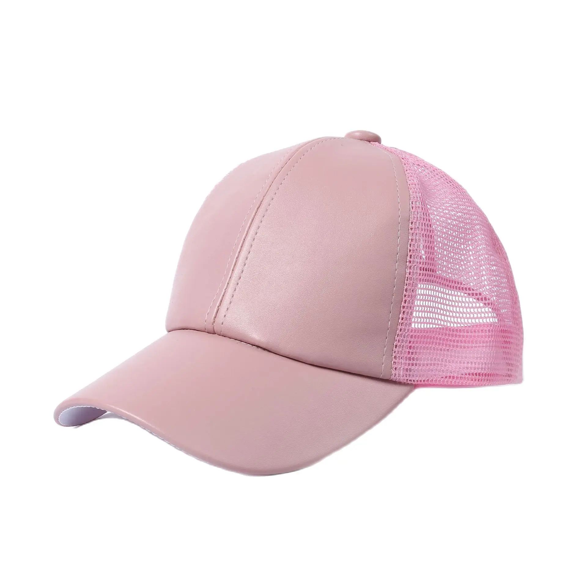 Высоко Качественный конский хвост бейсбольная Кепка из искусственной кожи