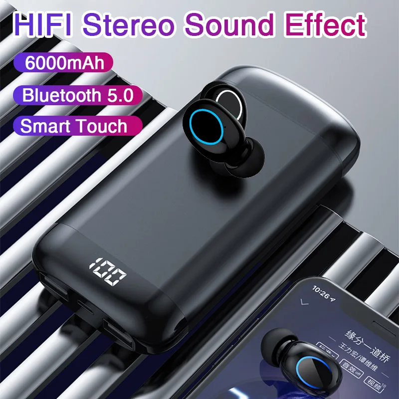 Стерео беспроводные наушники Bluetooth водонепроницаемая Спортивная гарнитура
