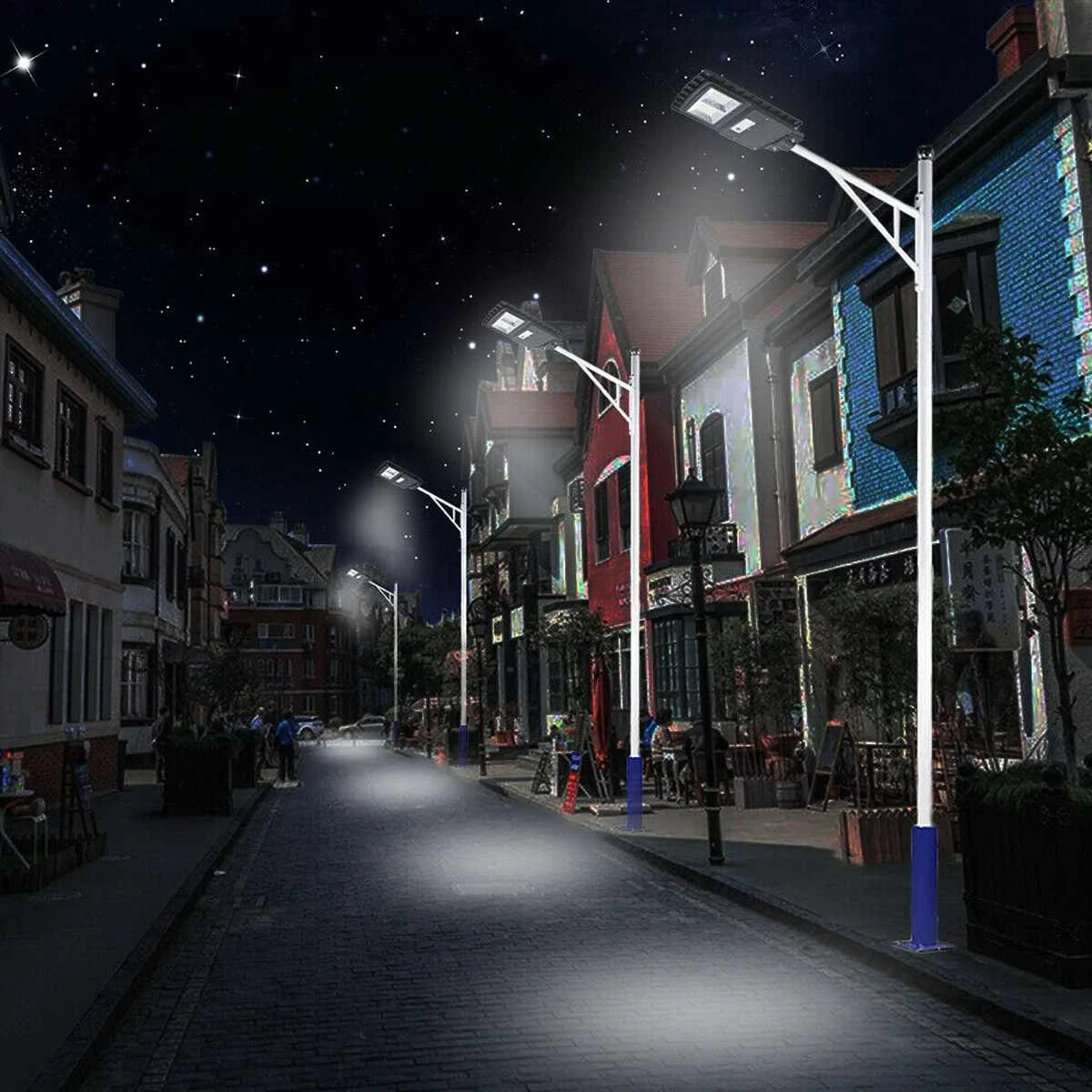 

800/1500/2000/3000W 280/560/840/1120 LED Solar Lamp Waterproof Street light Outdoor Lighting Wall Lamps Flood Light Garden Light