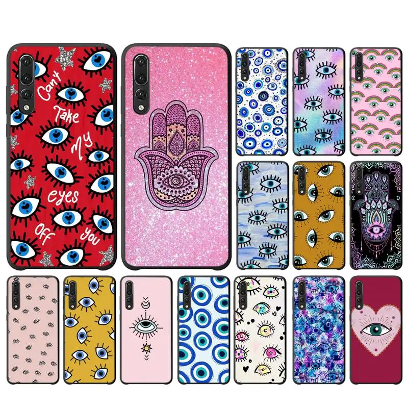 

Evil Eye Phone Case For Huawei Y6 2018 Y7prime2019 funda Case for Y8p Y9 2019 Capa