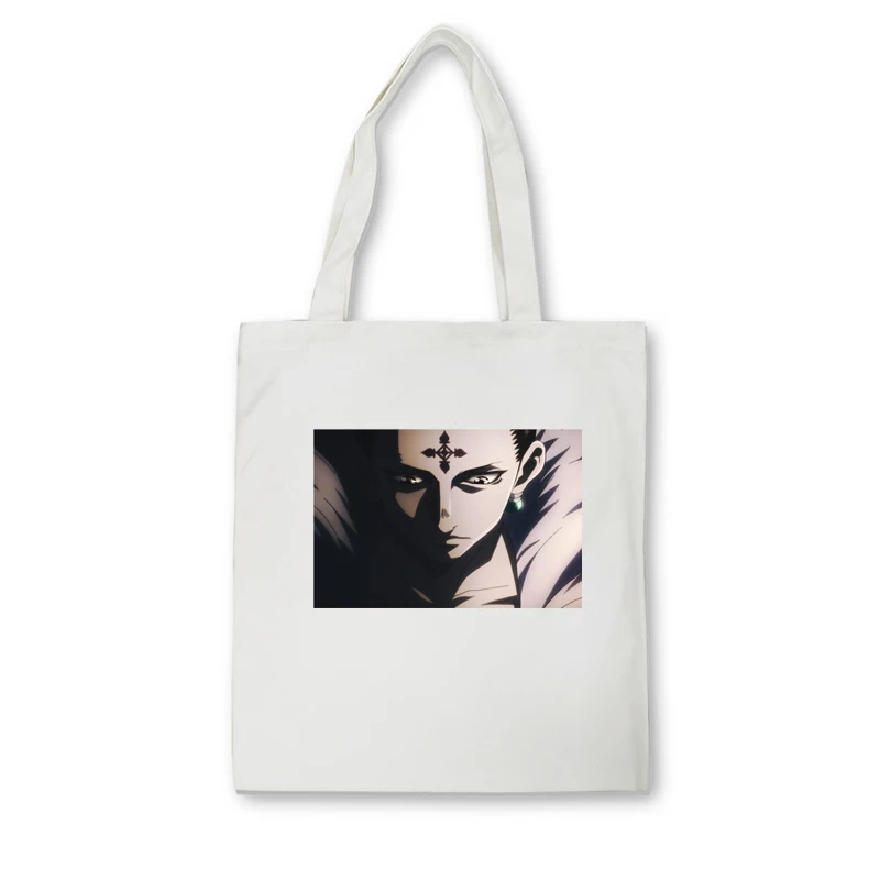 

Anime Shoulder Canvas Bags Large Capacity College Harajuku Handbag Women Shopping Bag Unisex Foldable Reusable Bags Men Ladies