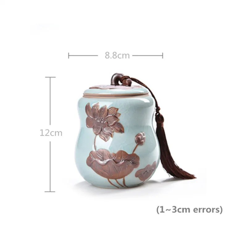 Керамическая чайная банка керамическая посуда герметичная из целадона емкость