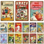 Casper комиксы художественный постер винтажная живопись Наклейка на стену для детской спальни гостиной Декор металлические знаки YK011