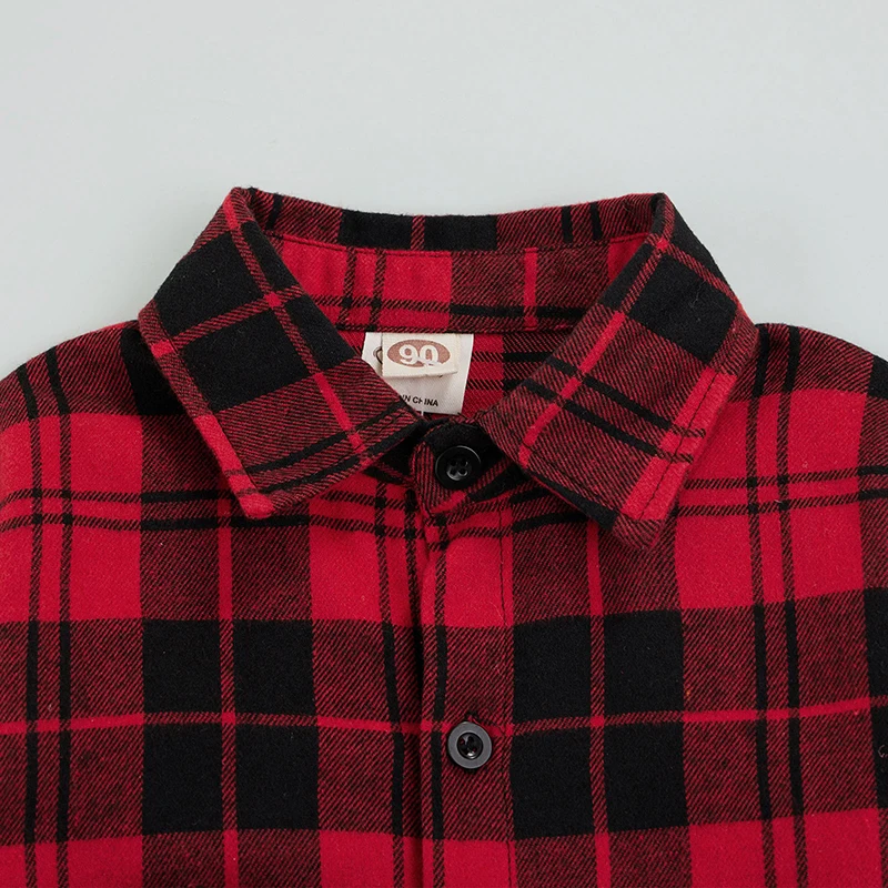 Женское осеннее модное платье для маленьких девочек 2 шт. клетчатое однобортное