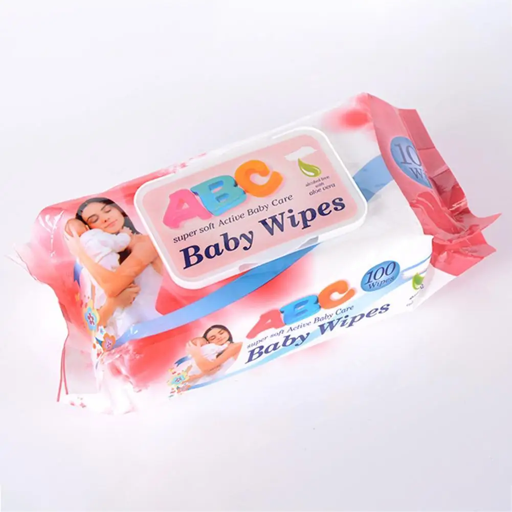 100 шт./пакет детские мягкие салфетки мешок без стимуляции утолщаются чистящие