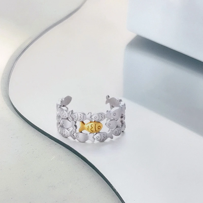 Милый рюкзак для школы из кольца с рыбками женщин и девочек Золотая рыбка манжета