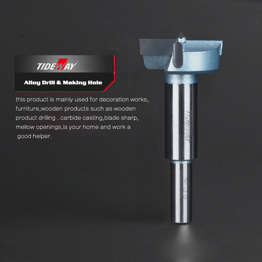 Насадки для дрели форстнера waveway вольфрамовый резец с круглым хвостовиком 12-65 мм |