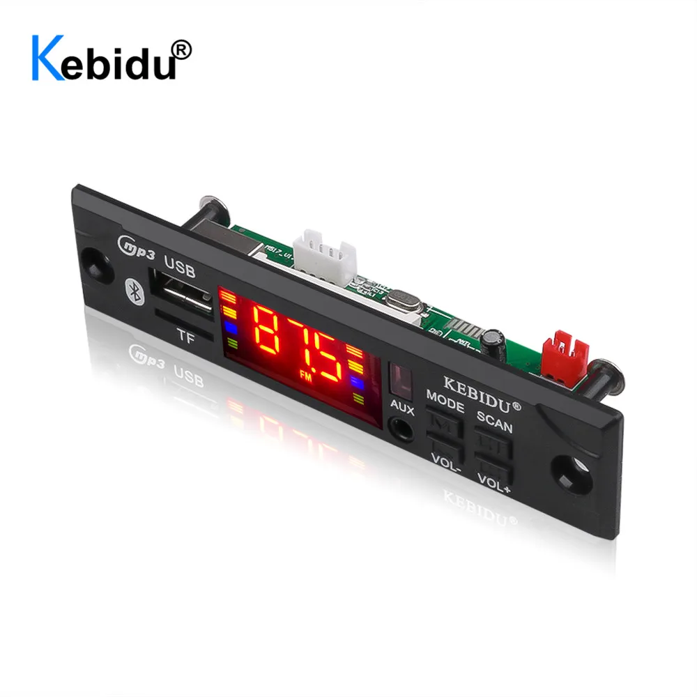 Kebidu беспроводной Bluetooth аудио декодер плата модуль Автомобильный MP3 плеер WMA WAV AUX 3 5