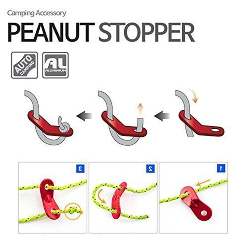 40 шт. натяжитель Паракорда регулятор линий Сверхлегкий Прочный Алюминиевый шнур
