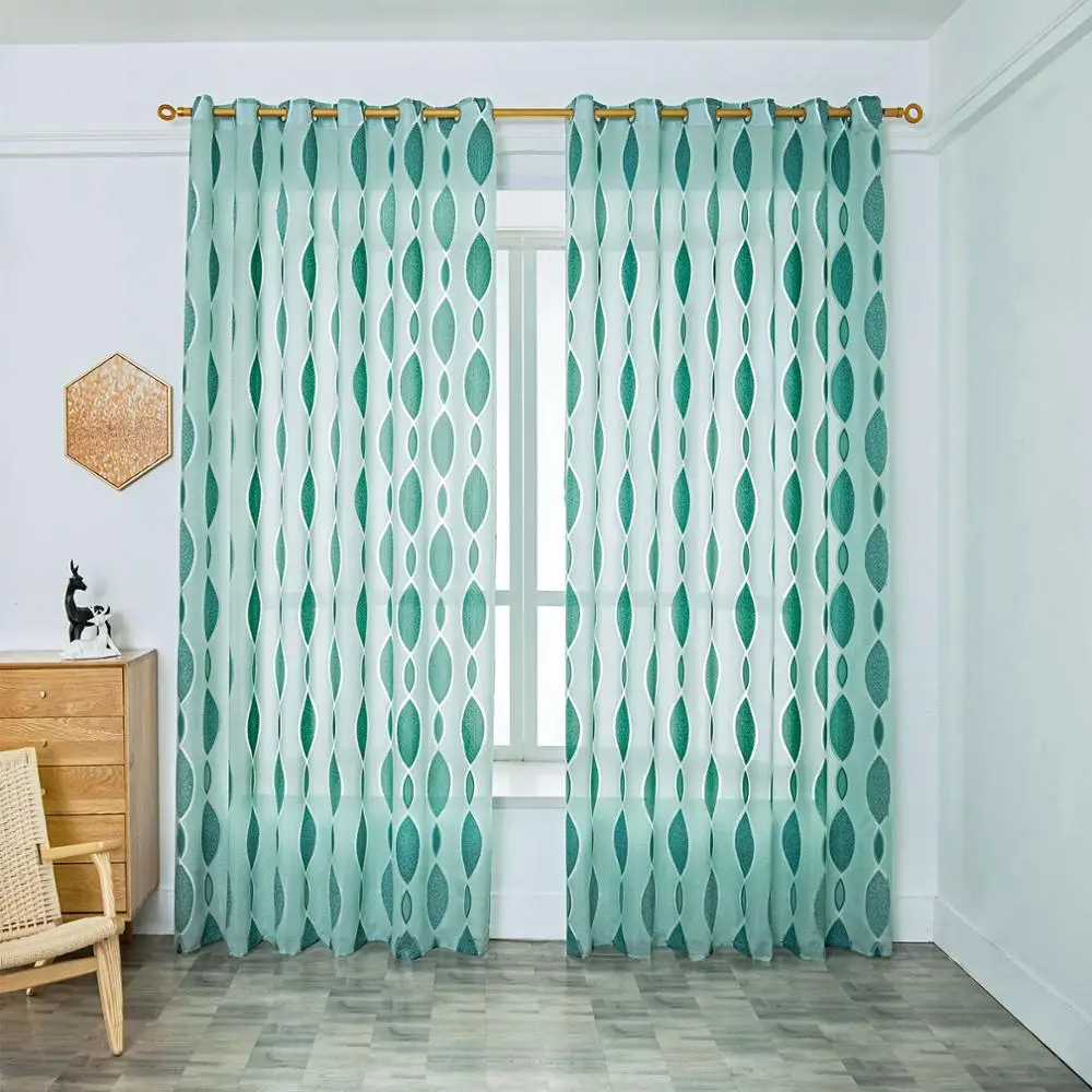 Занавеска YokiSTG с геометрическим узором прозрачные Занавески для окна занавеска