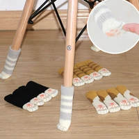 4pcs lovely cat paws knitting table chair leg caps cover socks non slip floor protector furniture foot pad cover home decoration