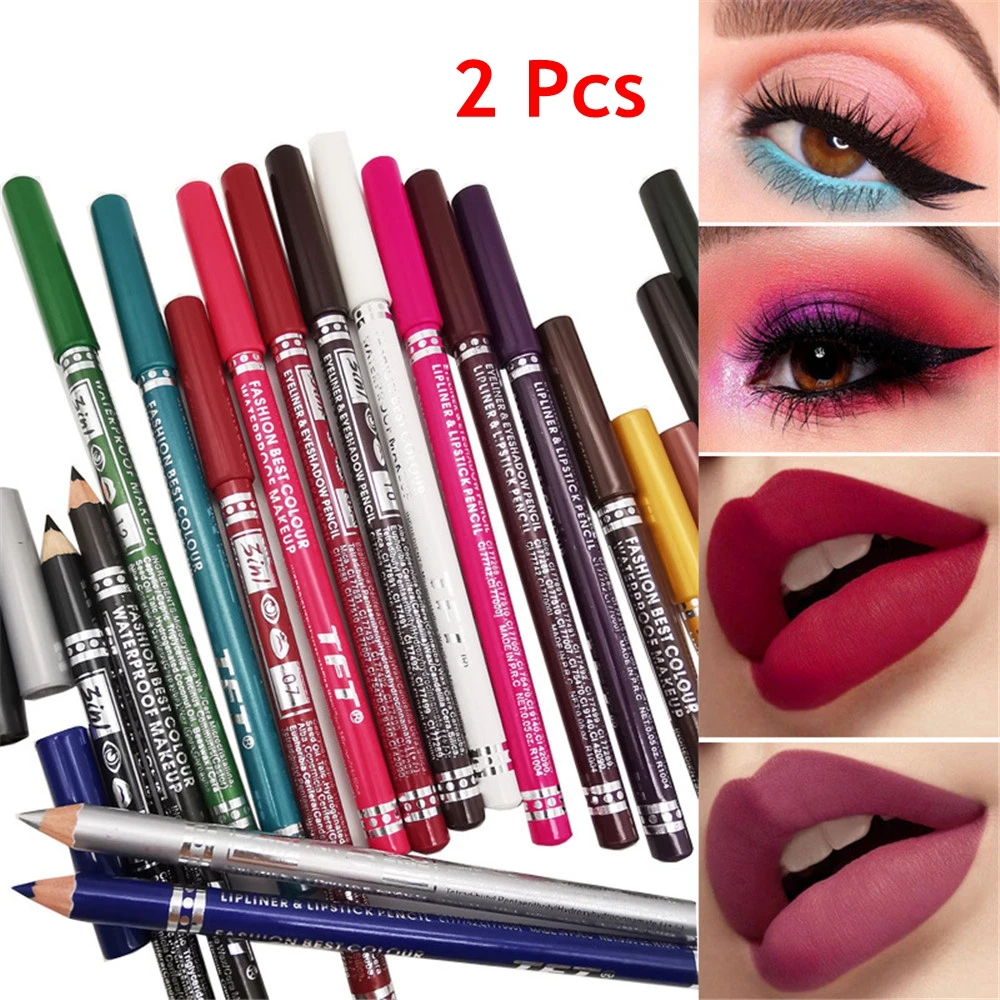 2 цветная подводка для век и тени долговечная губ водостойкая жемчужная глаз