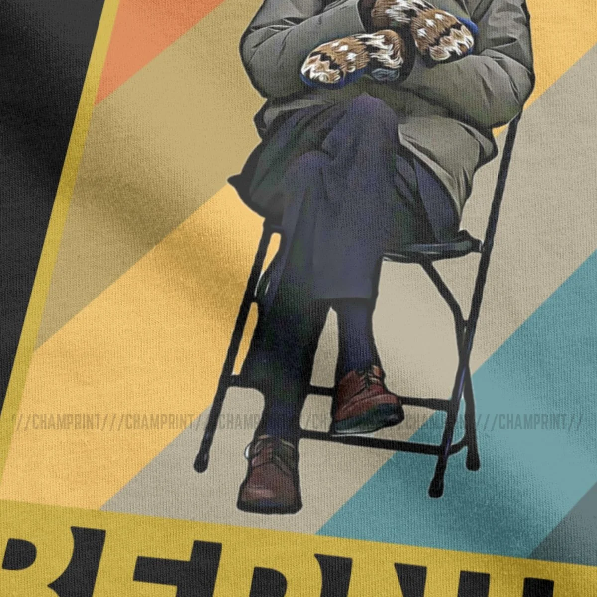 Новинка Берни Сандерс мем варежки сидит в стул футболка для мужчин с круглым