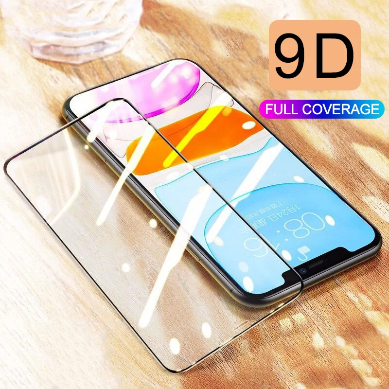 9D закаленное стекло для iPhone 12 11 Pro Max Mini защита экрана XS XR X 7 8 6 6S Plus Защитная