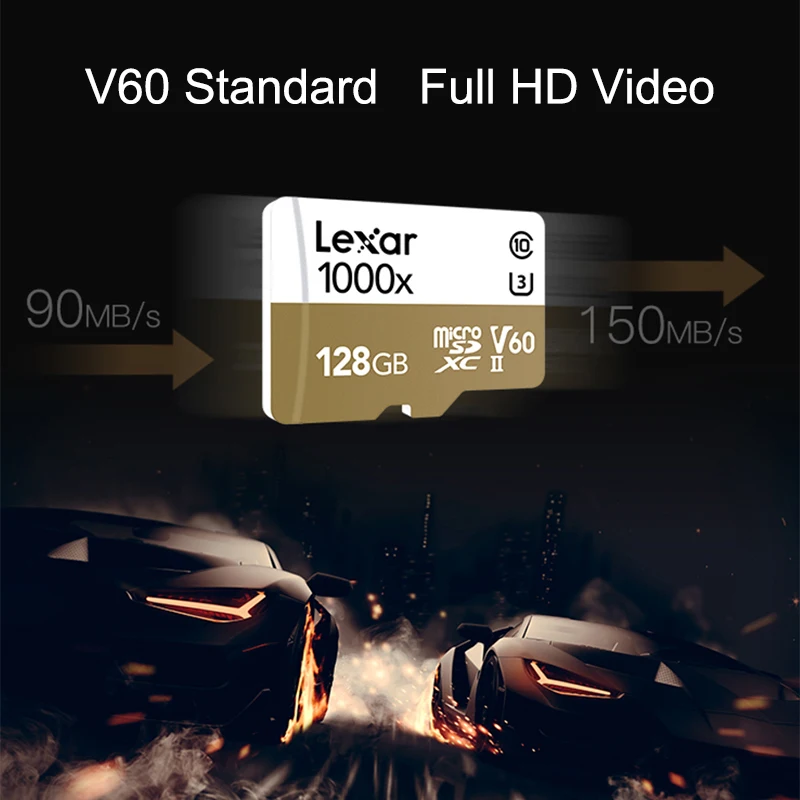 Lexar Micro SD карты 1000x слот для карт памяти 32 Гб TF Card 64 256 150 МБ/с. C10 флеш накопитель