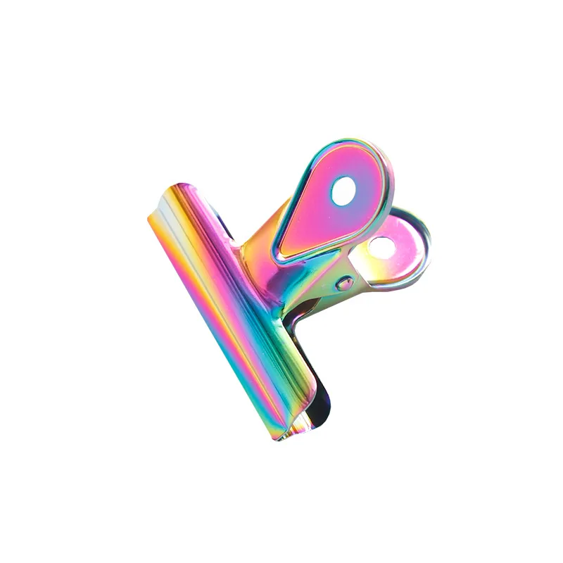 

1PC Metal Paper Clips Colorful laser Color Clip for Book Stationery Photos Tickets Notes Letter School Office Party Supplies