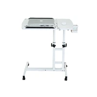 bedside table movable lifting folding notebook stand tray with wheels computer desk bedside learning table creative bedroom