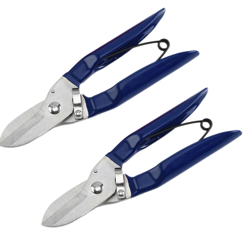 

HLZS-2Pcs Stainless Steel Wooden Handle Thick Pruning Pruning Gardening Scissors Household Floral Scissors Blue