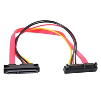 male up angled to female sata iii 3 0 715 22 pin sata data power extension cable 30cm