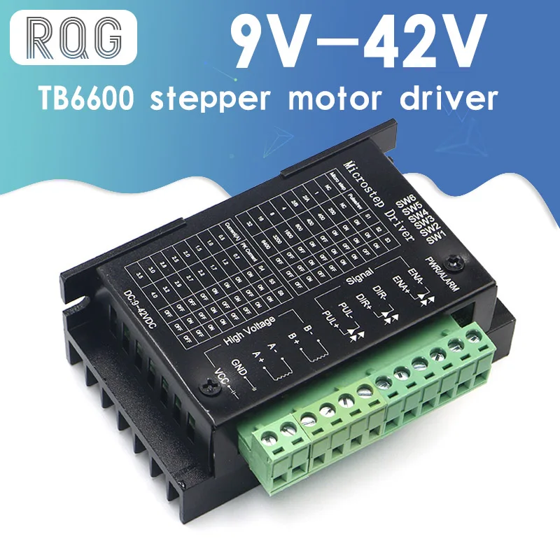 Драйвер для шагового двигателя TB6600 4 а 9 ~ 42 в TTL 32 микро-шаг ЧПУ 1 ось 2 или фазы 57 86 |