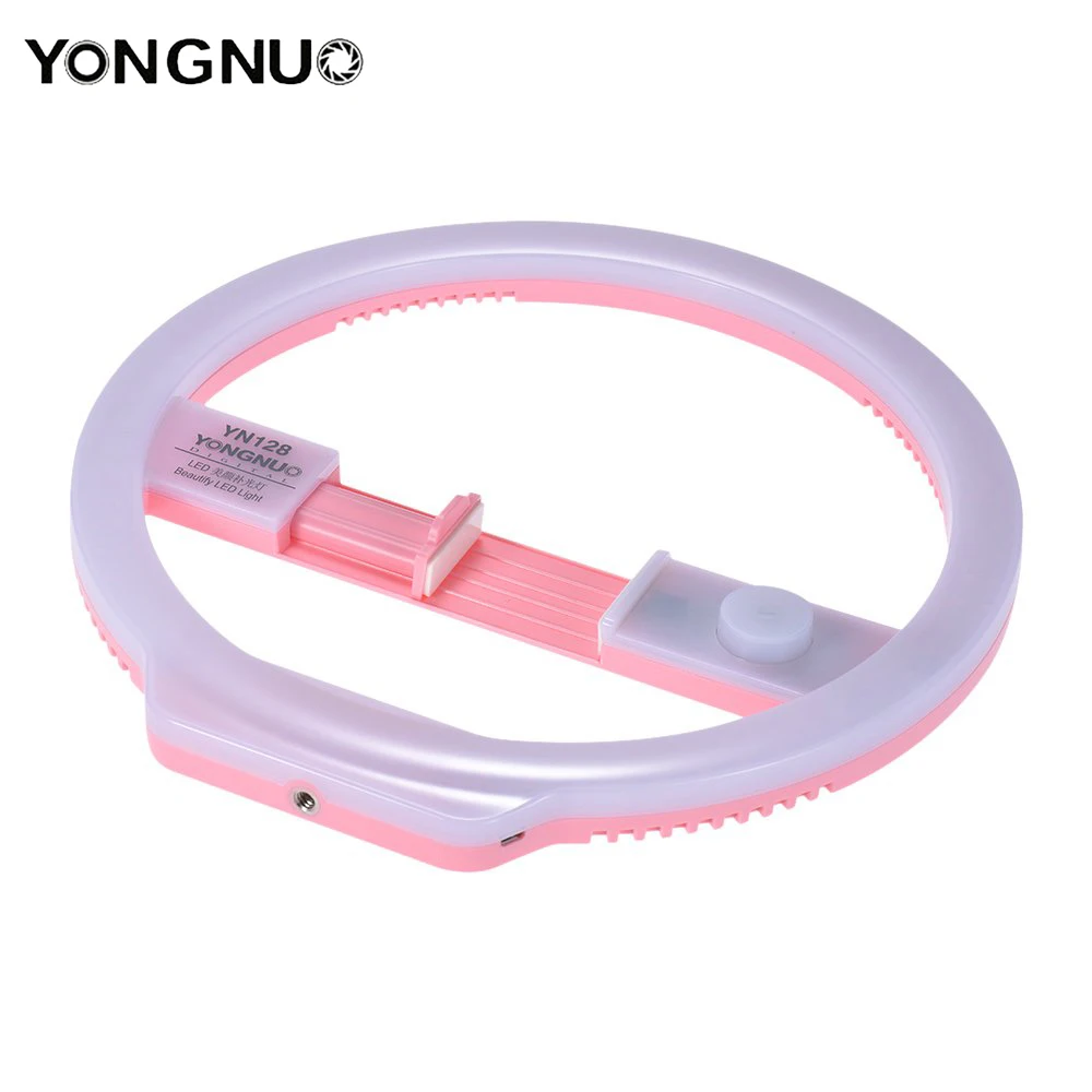 YONGNUO YN128 кольцевой светильник светодиодный камера телефон селфи фотография кольцо светильник для iPhone samsung Canon Nikon камера светодиодный видео светильник