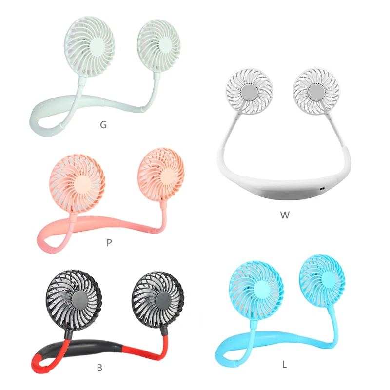 

Hanging Neck Fan Led Gradual Lighting with Fragrance Lazy USB Small Fan