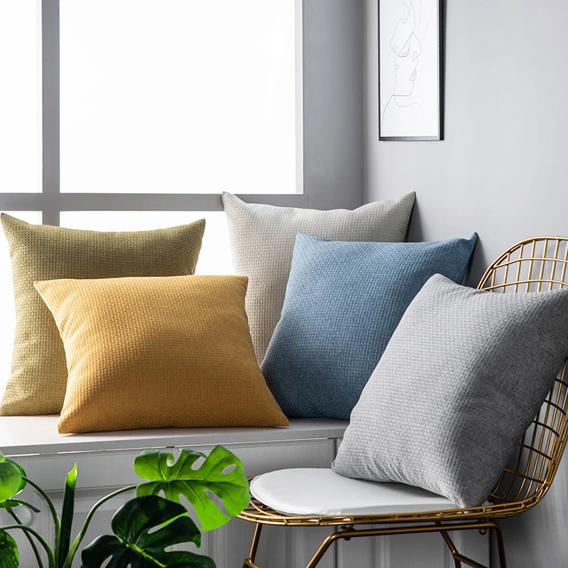 Наволочка для обнимания в скандинавском стиле однотонная домашняя текстильная