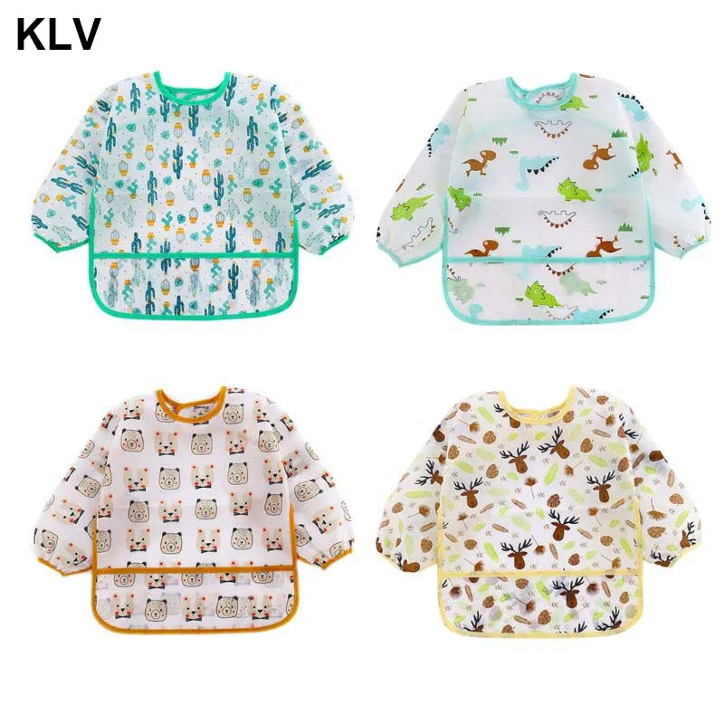 Унисекс нагрудник с длинным рукавом для новорожденных детей аксессуары