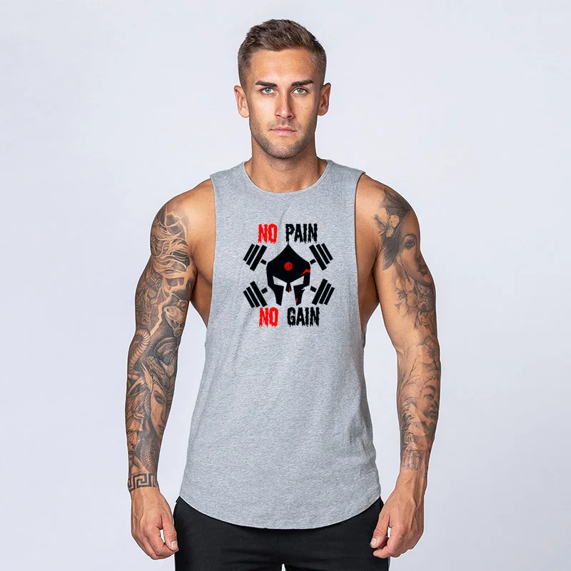 Майка Мужская спортивная с принтом модная майка для фитнеса и тренировок в