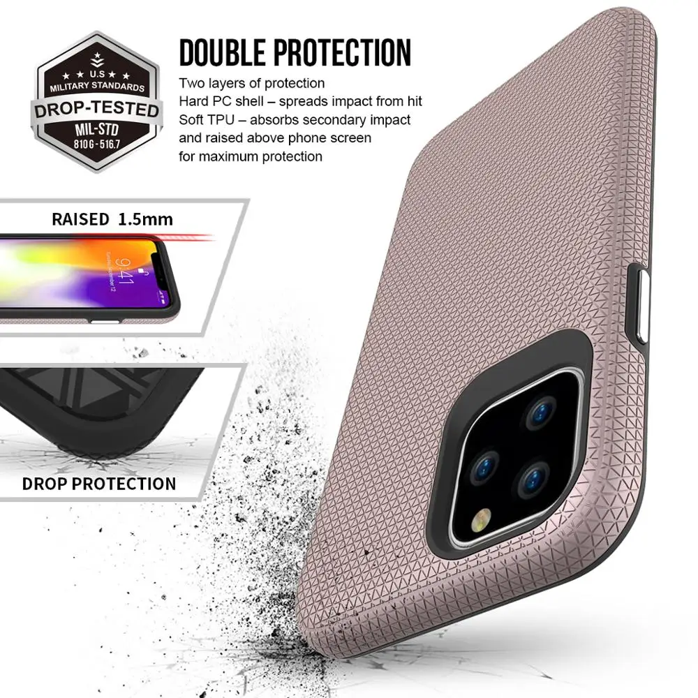 Hanven triangle Case series чехол для телефона iPhone 11 Pro 2019 5 8 дюймов TPU + PC розовое