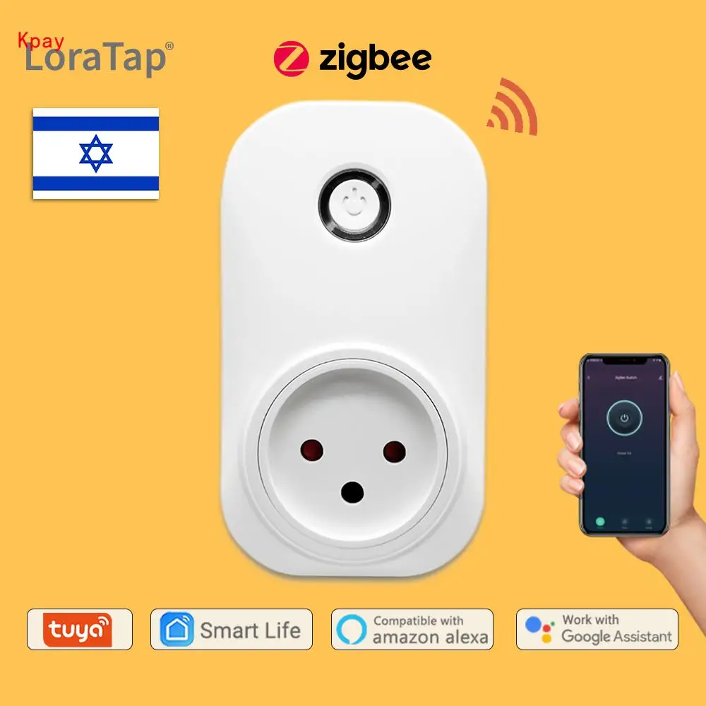 

Tuya ZigBee 3.0 Socket Israel Plug 16A Remote Control Compatible with Smart Life Home Assistant Zigbee2MQTT DIY