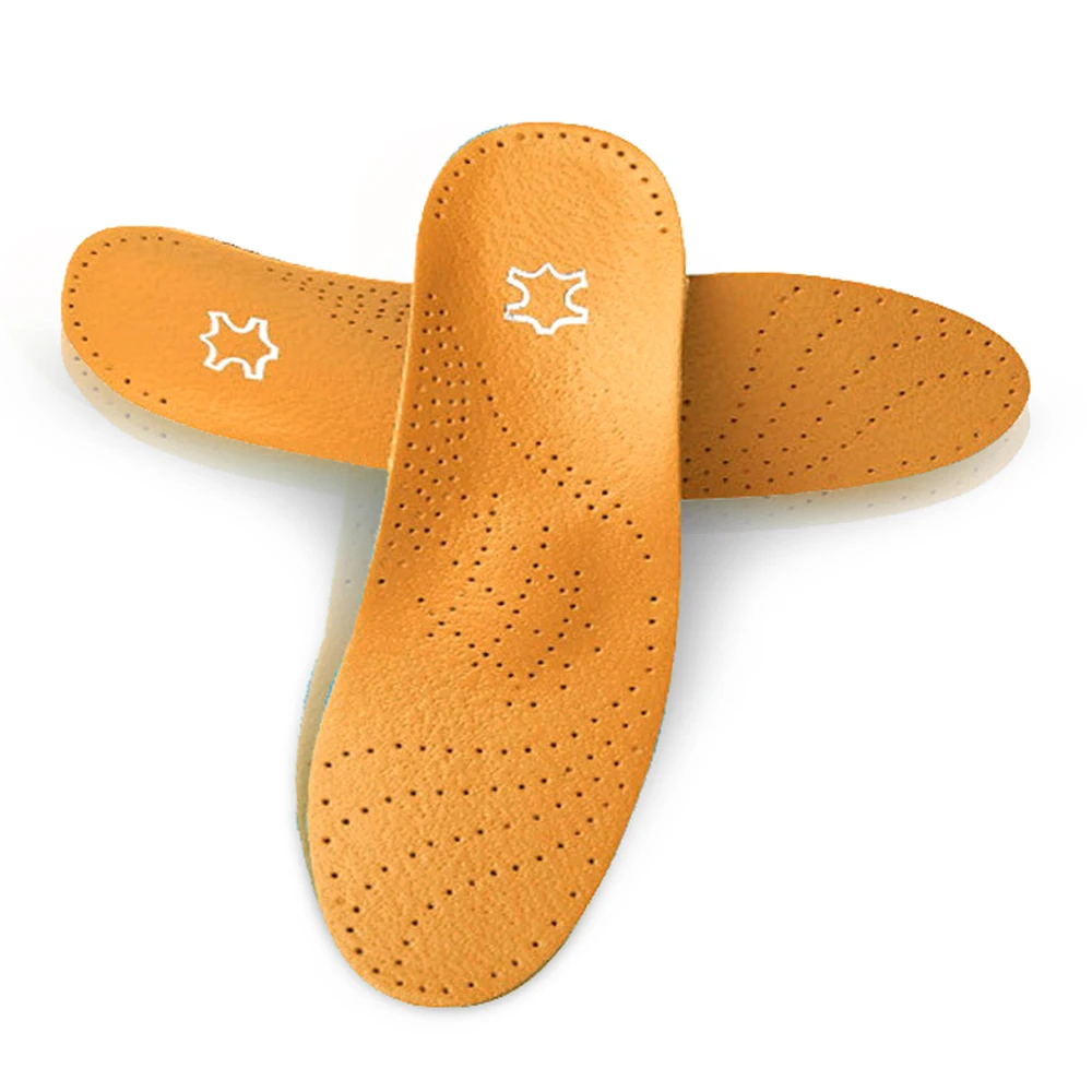 Silicone Orthotic Insoles For Men's Flatfeet Leather Casual Shoes Accessories Women Varus O X Leg Arch Support Instep Full Pads