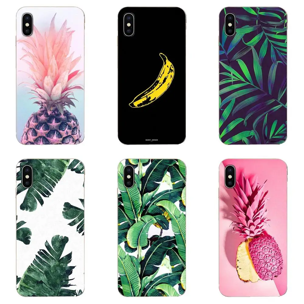 Банановые листья ананаса для Samsung Galaxy A10 A20 A20E A3 A40 A5 A50 A7 J1 J3 J4 J5 J6 J7 2016 2017 2018