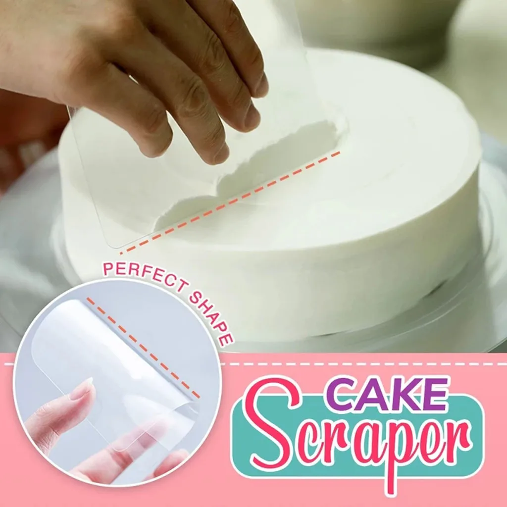 10PCS Прозрачный пластиковый мягкий шпатель торт крем скребок для помадной массы кондитерских изделий Гладкий край шпатель Кондитерские скребки резак выпечки инструмент - Цвет: 10PCS
