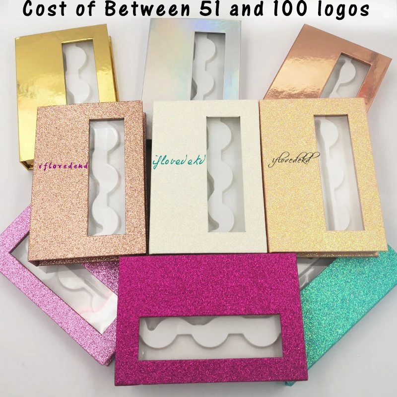 Cost of 100 logos Iflovedekd,, 3 пары/1 набор, создать собственный бренд, частная марка, 3d норковые ресницы, коробки, накладные ресницы, упаковочная коробка - Цвет: Cost of 100 logos