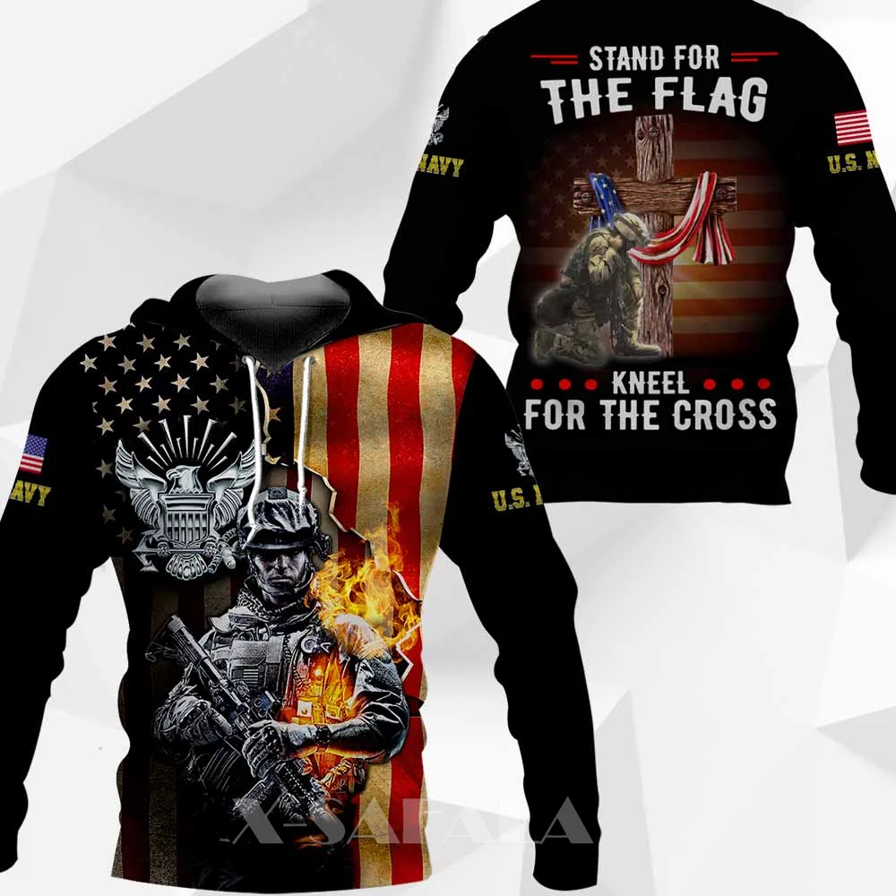 U.S._ Navy_Stand_For_The_Flag_Kneel_For_The_Cross толстовка с 3D принтом для мужчин и женщин Harajuku пуловер