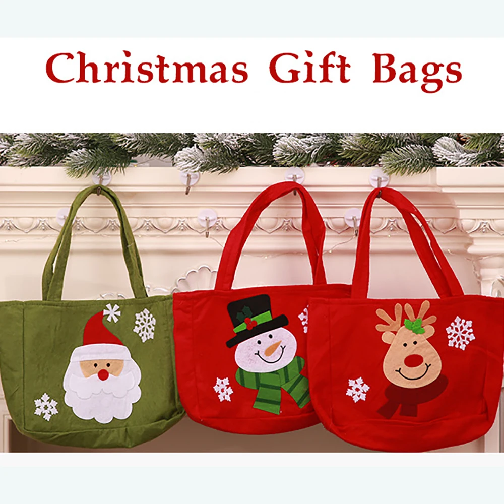 Рождественская сумка тоут с изображением героев мультфильмов оленя снеговика