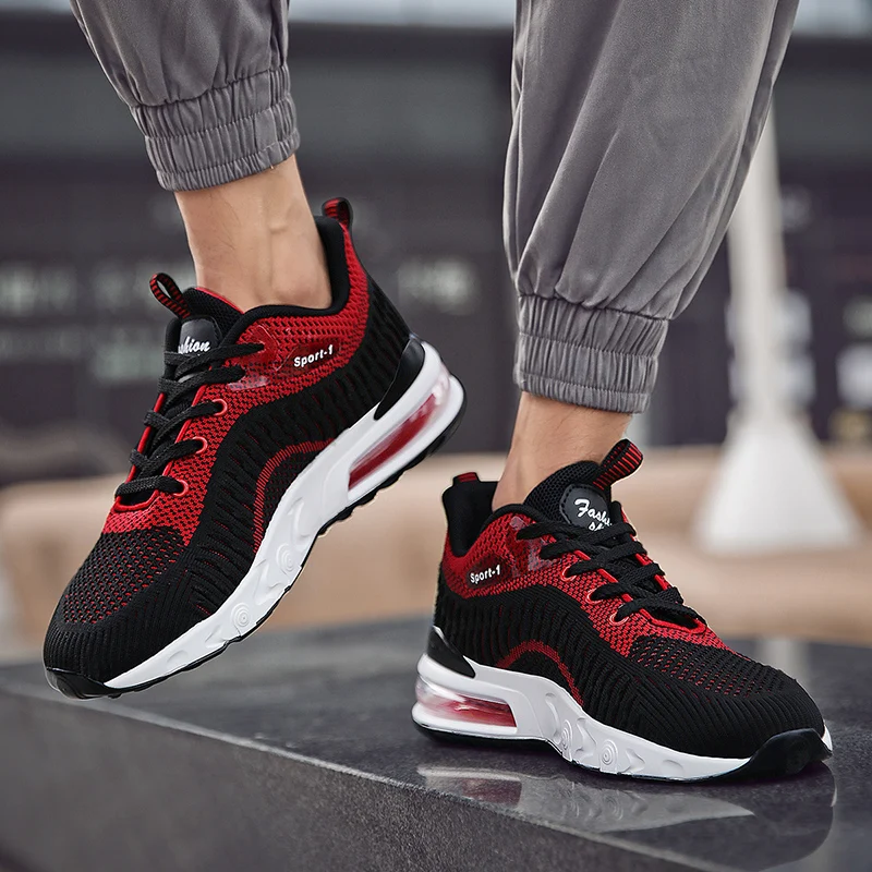 

Black Casual Shoes Fashion Men Sneakers Mesh Casual Shoes White Breathable Summer Lightweight Solid Knitting