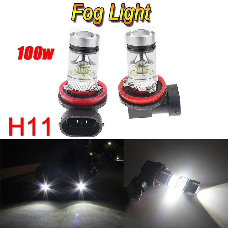 

High Power 100W headlight Bulb H11, super bright, with the original lamp size 1:1, plug and play, suitable for most models